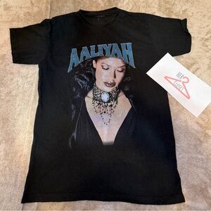 Aaliyah Graphic Tee - Black Band Shirt